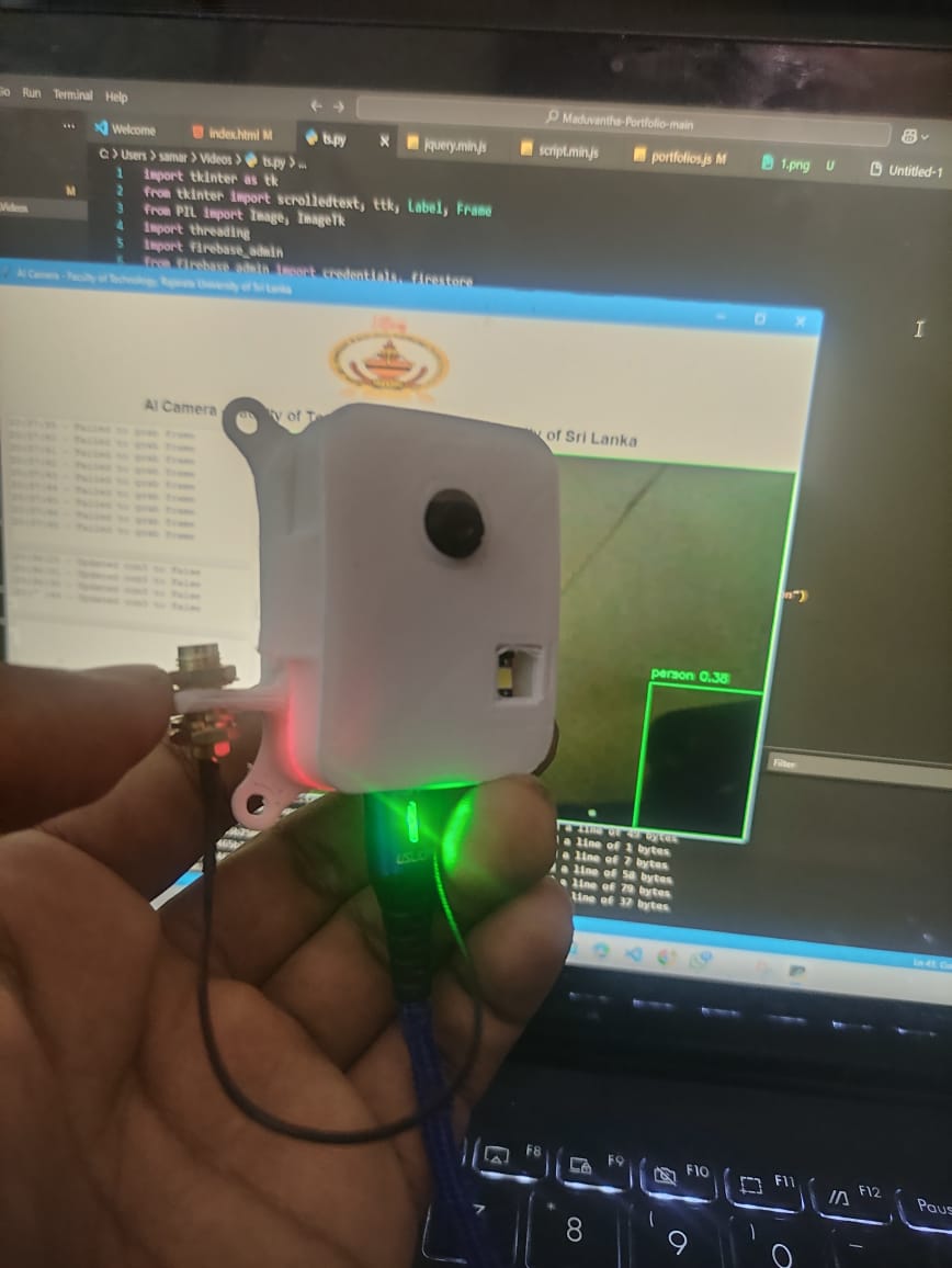 AI surveillance ESP32-CAM + YOLO interface